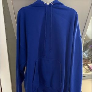 plain blue hoodie
